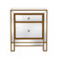 Table de chevet Reighlynn en argent / or