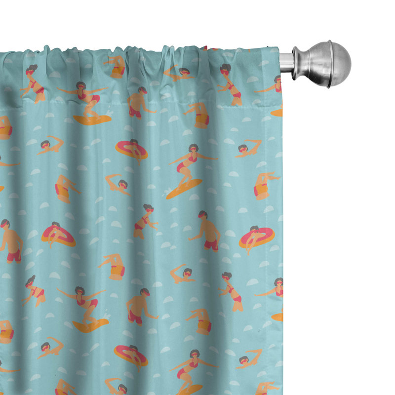 Rideaux 4 panneaux East Urban Home, L 56 po x L 63 po