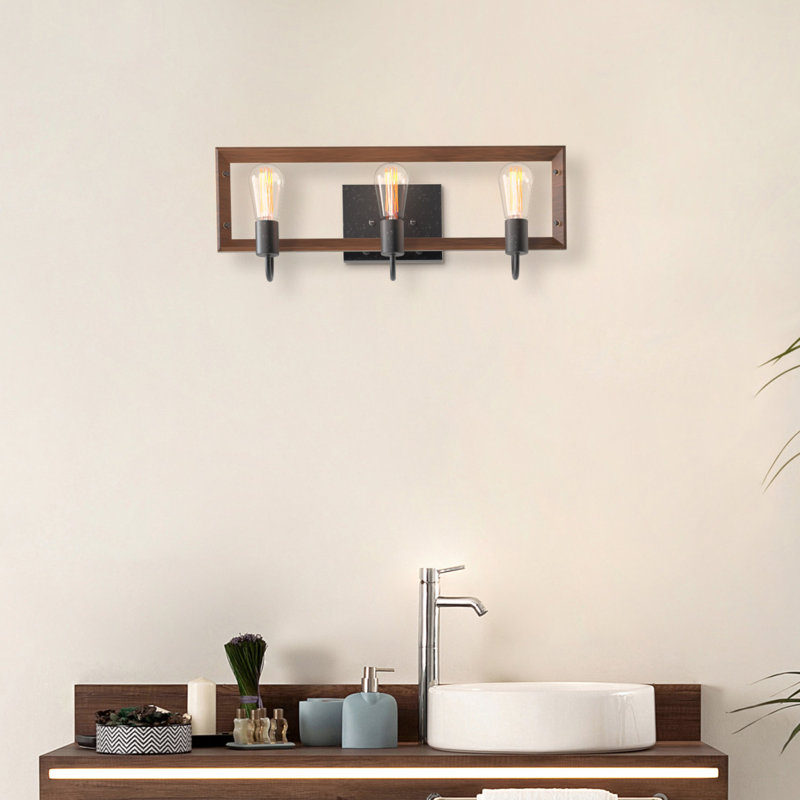 Éclairage pour salle de bain 3 lumières Farmhouse