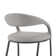 Ramona Modern Counter or Bar Height Barstool with Arms and Open Low Back in Iron Frame and Faux Leather