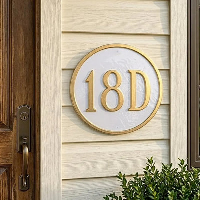 Circle 1-Line Large Wall Address Plaque