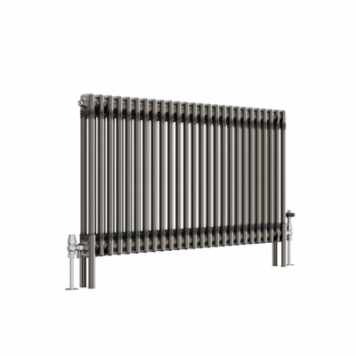 Doe Horizontal Traditional 2 Column Radiator Raw Metal