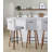 Hank 30" Fixed-Height Barstool With Bent Wood Legs & Round Footrest - Set Of  2-109576106-109576107
