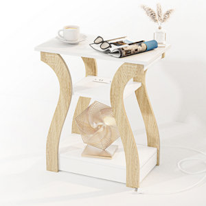 Kaapriel End Table with Storage and Built-in Outlets