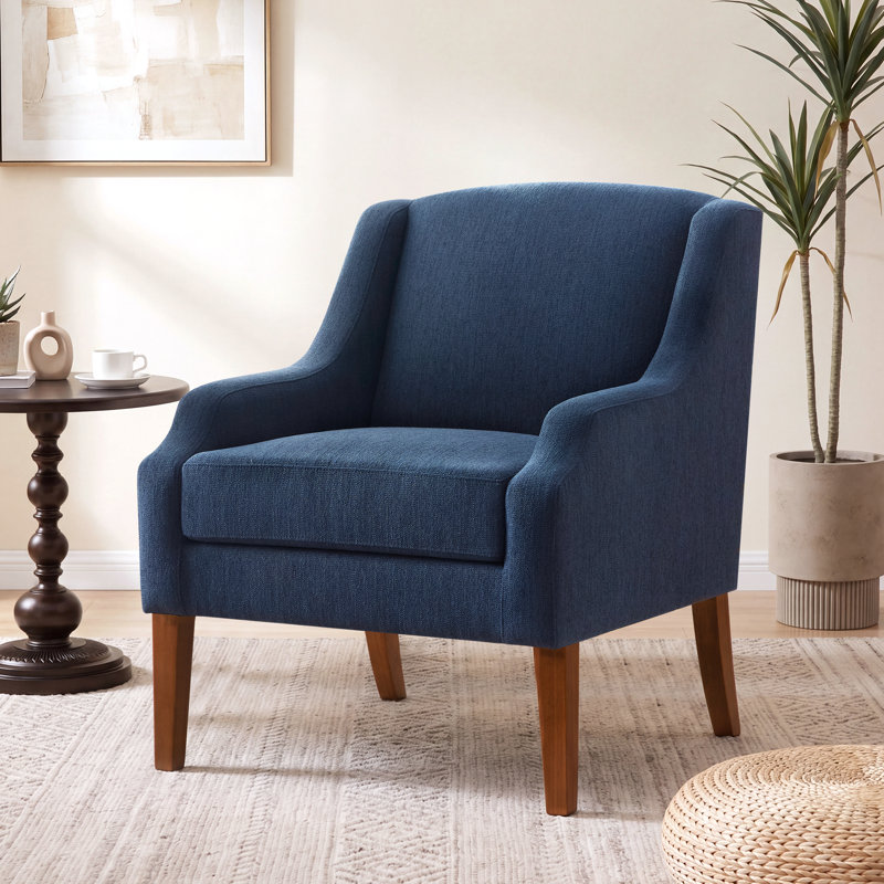  Chaise d'appoint rembourrée Halcott, Bleu très foncé