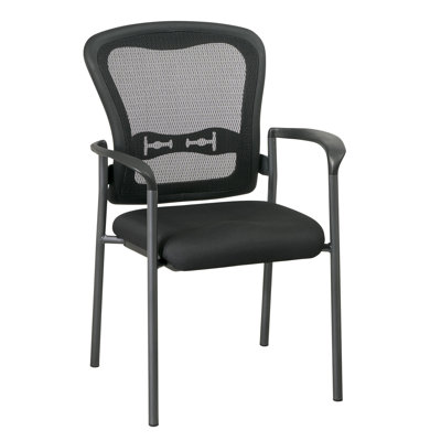 Nasra Fabric Seat Waiting Room Chair with Metal Frame