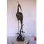 Crane Standing On A Branch Bronze Statue Fountain - Size: 13"L X 7"W X 43"H.