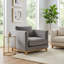 Fauteuil d'appoint 37 po Bennett, gris / vert
