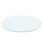 Plateau de table rond en verre trempé de 20 po, remplacement de verre trempé biseauté de 1/4 po ou tables basses et de salle à manger