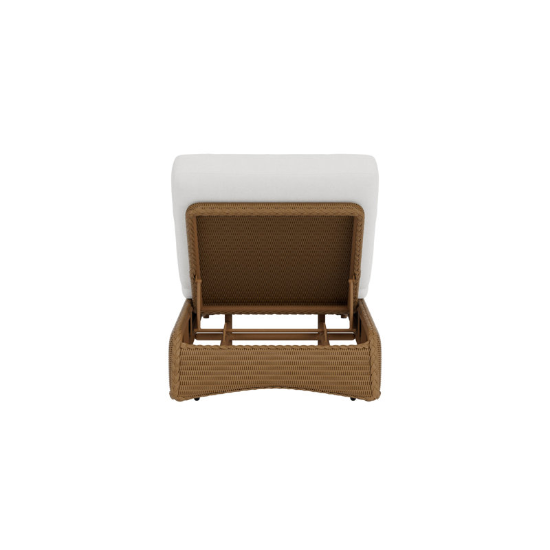 Loom Outdoor Chaise Lounge, Plume Spring, Hickory