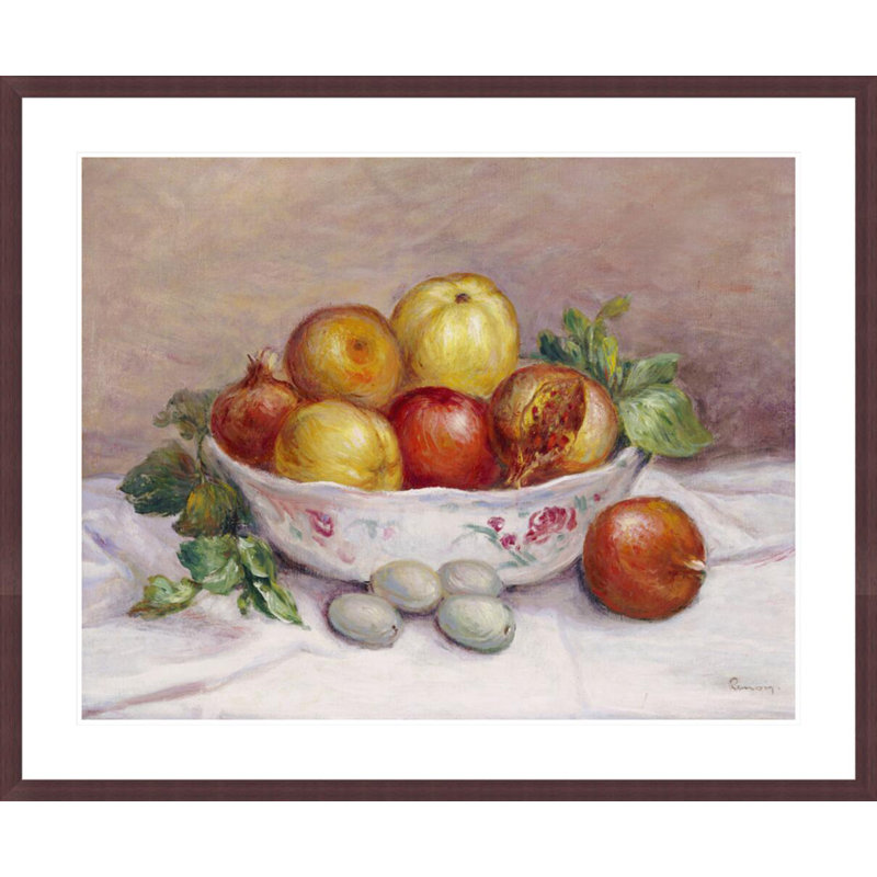 «Nature Morte a la Grenade» par Pierre-Auguste Renoir, impression giclée encadrée, H 33,5 po x l 40,46 po