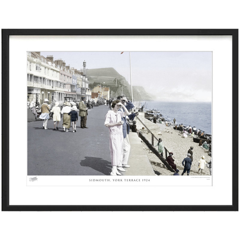 Sidmouth, York Terrace 1924 by Francis Frith - Single Picture Frame Print, 60cm H x 80cm W x 2.3cm D