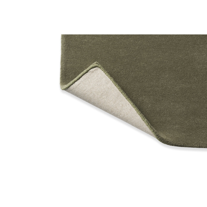 Large Green and Brown Wool Handmade Rectangular Area Rug