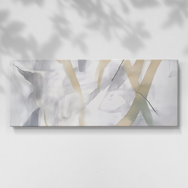 Série abstraite-DL XXVII- Toile tendue avec châssis - Prêt à accrocher, H 12 po x l 30 po