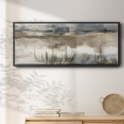 BlueGrey Marsh I- Framed Canvas