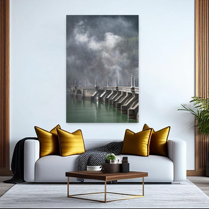 Barrage, architecture contemporaine abstraite, art forestier, H 60 po x l 40 po