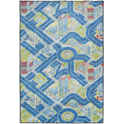 Tapis bleu Trym