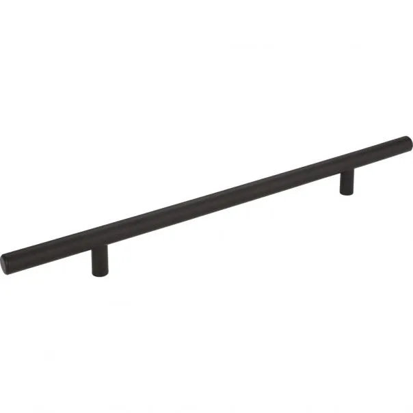 Modern Aged Bronze Bar Pull with Mounting Hardware
