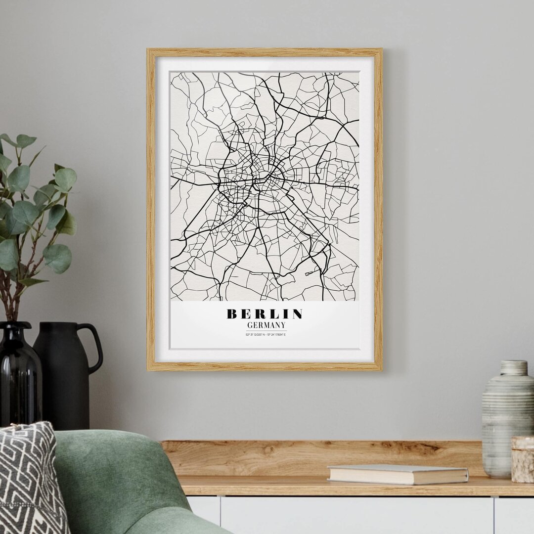 Gerahmtes Poster Classic Berlin Street Map