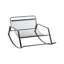 Chaise berçante inclinable très large rembourrée en tissu d'ameublement coulissant inclinable en Pu