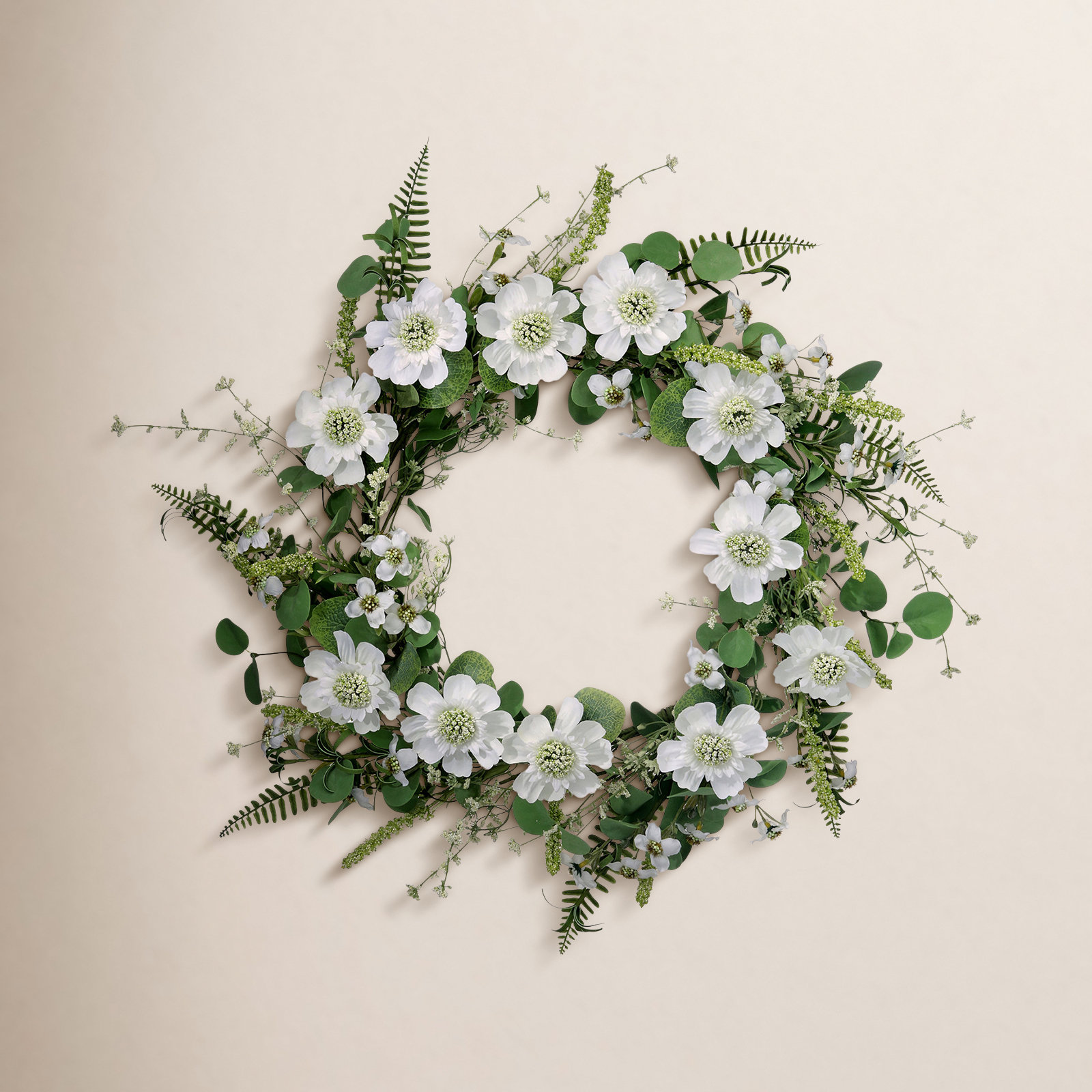 22" Summer Scabiosa Wreath