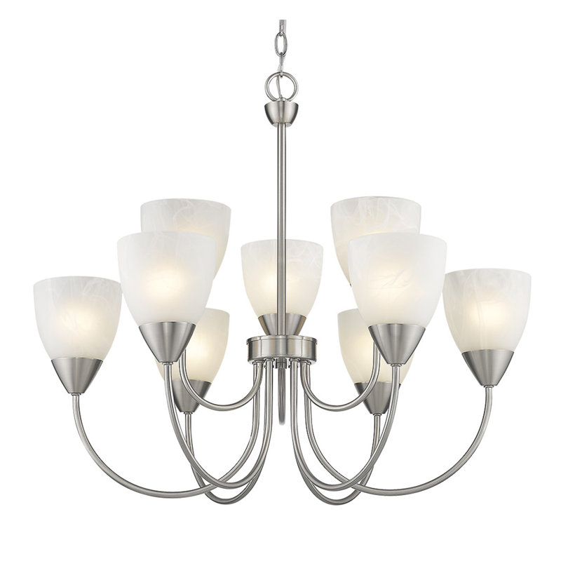 Lustre à niveaux ombrés 9 lumières Wentzel