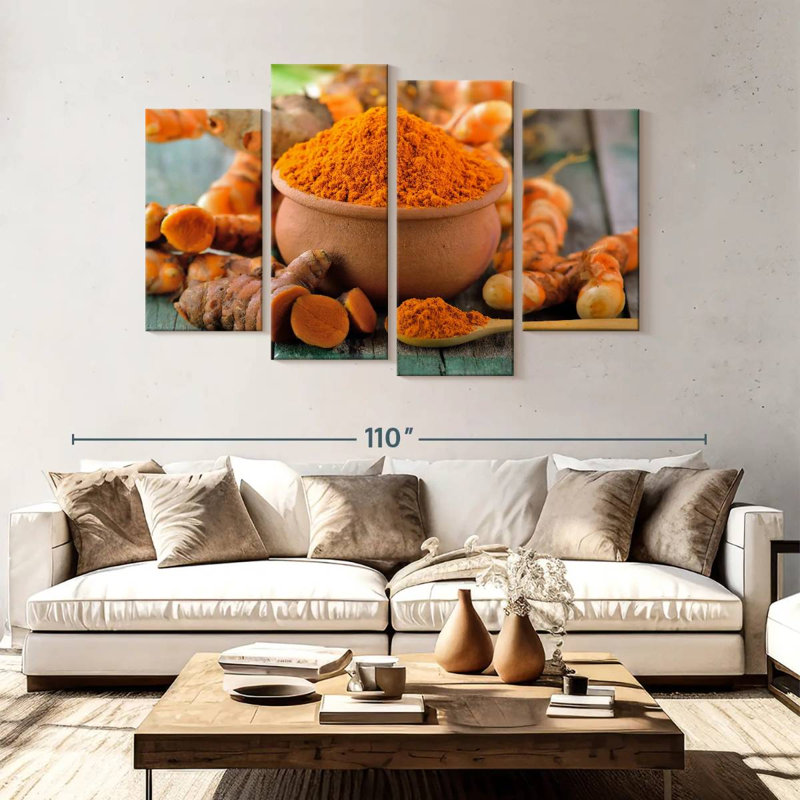 Yarlin Golden Turmeric Spice, 54" H x 84" W