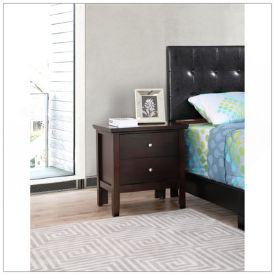 Table de chevet élégante avec tiroirs, parfaite pour ajouter une touche de sophistication et de rangement à votre chambre à coucher.