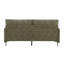 Canapé en tissu vert Dalton avec 2 coussins (coussin compressé)