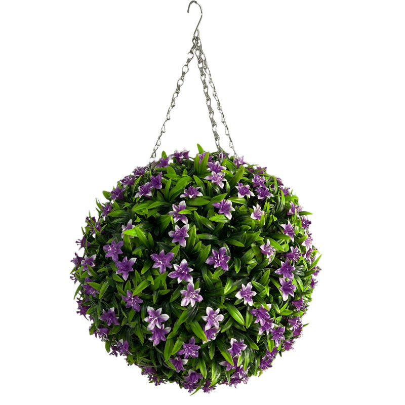 Faux Plant, 28cm H x 28cm W x 28cm D, Purple