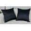 Taies d'oreiller carrées en fausse soie, 61 x 61 cm, noires (lot de 2)-133967391