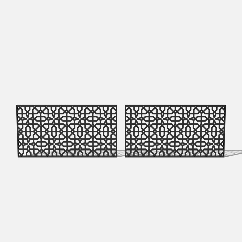 Screen Series Parilla Plastic Black Screen Panel (Set of 2)