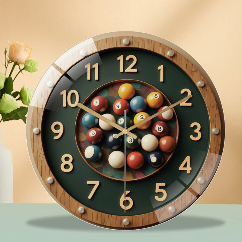 Horloge murale en verre 12 po