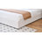 King Velvet Upholstered Platform Bed Frame with 2 Attached Nightstands & 2 Extra Large Drawers & Floating Shelves, No Box Spring Needed, Beige-164865356-164865393