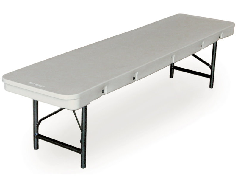 Commercialite Plastic Outdoor Bench, 96" x 18"