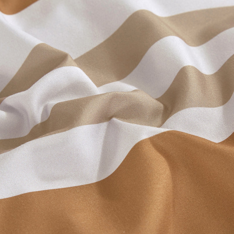 Ensemble d'édredon Burnt Orange Stripe, Queen Size