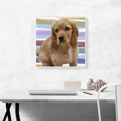 American Cocker Spaniel Dog Breed - reproduction d'art sur toile tendue