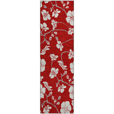 Premium Machine Washable Birchview AMF1032 Floral Rug