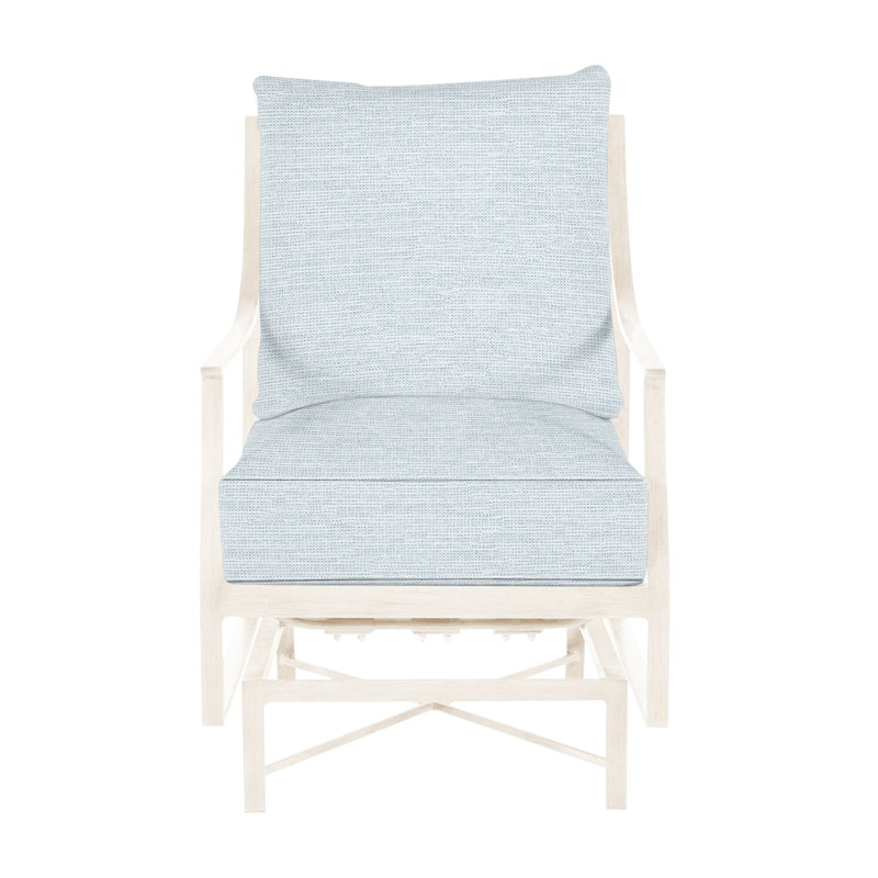Monaco Patio Chair with Cushions, Welt, Slate Gray, Paper Sky