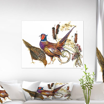 " Bird Pheasant Illustration " Oil Painting