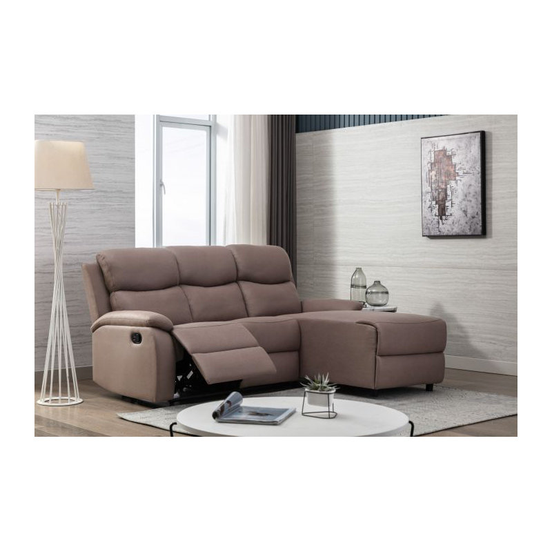 Boa Reclining Corner Sofa, Right Hand Facing, Taupe