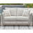 Breshae 58.5 " W Straight Wicker Loveseat with Cushions