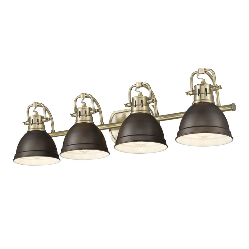 Brynnan 4-Light Bath Vanity, Aged Brass, Rubbed Bronze
