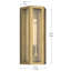 Applique murale d'extérieur 1 lumière avec verre transparent en laiton naturel Berens-126690919-126690921