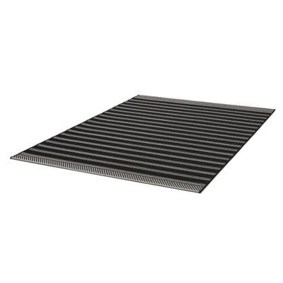 Norayr Flatweave Black Area Rug