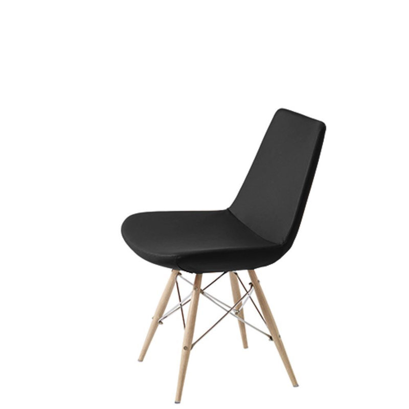 Shinkle 17'' H Faux Leather Upholstered Side Chair, Neutral, White Leatherette