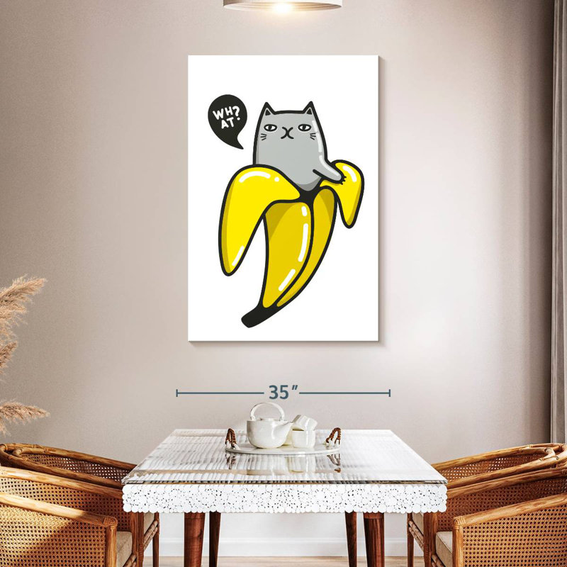 Brampt Banana Cat, 48" H x 32" W