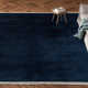 Clio Hand Loomed Wool Navy Rug