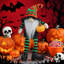 4 pièces de décorations de gnome d'Halloween en peluche, Tomte scandinave fait à la main - ornements de décoration de table