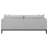 Montauk Light Grey Cushion Back Sofa With Pillows
